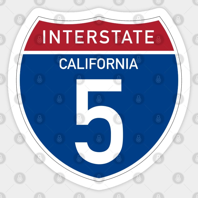 Interstate 5 - California Sticker by Explore The Adventure